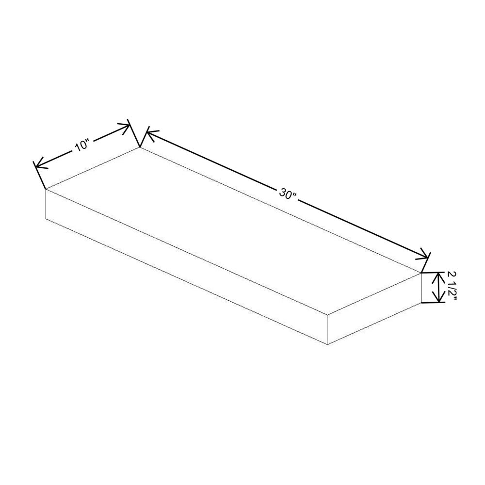 Fabuwood Allure Galaxy Timber 30" W X 2 1/2" H X 10" D Walnut Floating Shelf