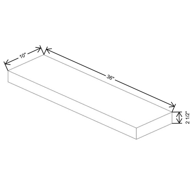 Fabuwood Allure Galaxy Mocha 36" W X 2 1/2" H X 10" D Timber Floating Shelf - image 1