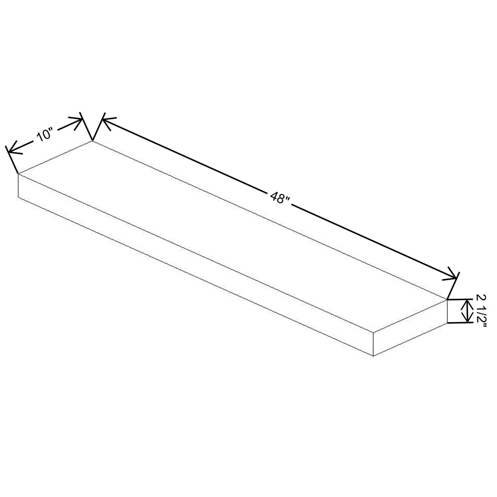 Fabuwood Allure Onyx Horizon 48" W X 2 1/2" H X 10" D Walnut Floating Shelf - image 1