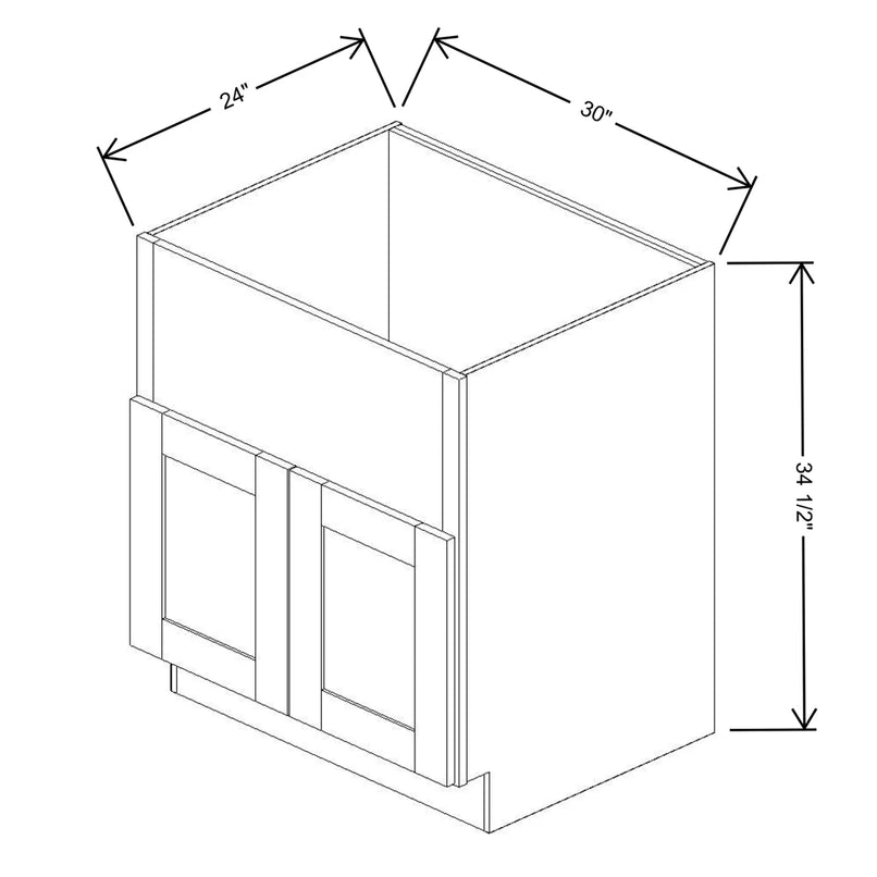 Fabuwood Value Premium Hallmark Frost 30" W X 34 1/2" H X 24" D Farm Sink Base Cabinet - NO FINISH - image 1