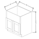 Fabuwood Allure Galaxy Cobblestone 30" W X 34 1/2" H X 24" D Farm Sink Base Cabinet - LEFT SIDE (LS) - image 1