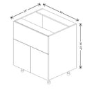 Fabuwood Illume Catalina Bianco Gloss 30" W X 34 1/2" H X 24" D Farm Sink Base Cabinet - image 1