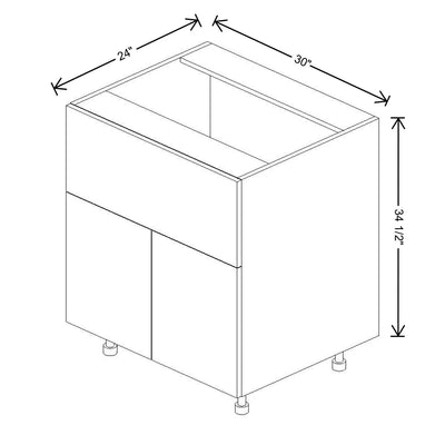 Fabuwood Illume Catalina Bianco Matte 30" W x 34 1/2" H x 24" D Farm Sink Base Cabinet - image 1