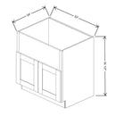 Fabuwood Allure Galaxy Cobblestone 33" W X 34 1/2" H X 24" D Farm Sink Base Cabinet - BOTH SIDE(BS) - image 1