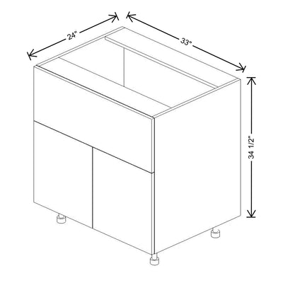 Fabuwood Illume Catalina Bianco Gloss 33" W X 34 1/2" H X 24" D Farm Sink Base Cabinet - image 1