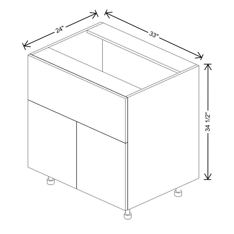 Fabuwood Illume Tuscany Nocce 3 33" W x 34 1/2" H x 24" D Farm Sink Base Cabinet - image 1