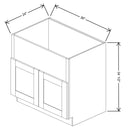 Fabuwood Allure Galaxy Frost 36" W X 34 1/2" H X 24" D Farm Sink Base Cabinet - RIGHT SIDE(RS) - image 1