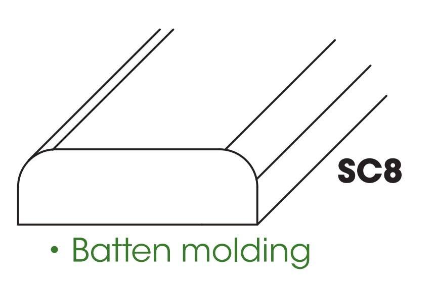 AA-SC8 BM Batten Molding | TSG Forevermark Blaze Black Shaker