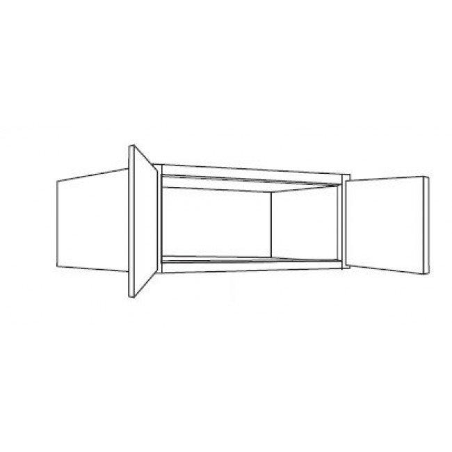 AA-W332424B Double Door 33 Inch Wall Refrigerator Cabinet | Blaze Black Shaker - image 5