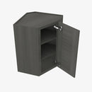 AA-WDC2412 Single Door Cabinets 24 Inch Wall Diagonal Corner Cabinet | Blaze Black Shaker - image 1