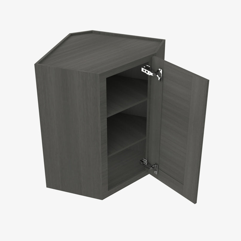 AA-WDC2412 Single Door Cabinets 24 Inch Wall Diagonal Corner Cabinet | Blaze Black Shaker - image 1