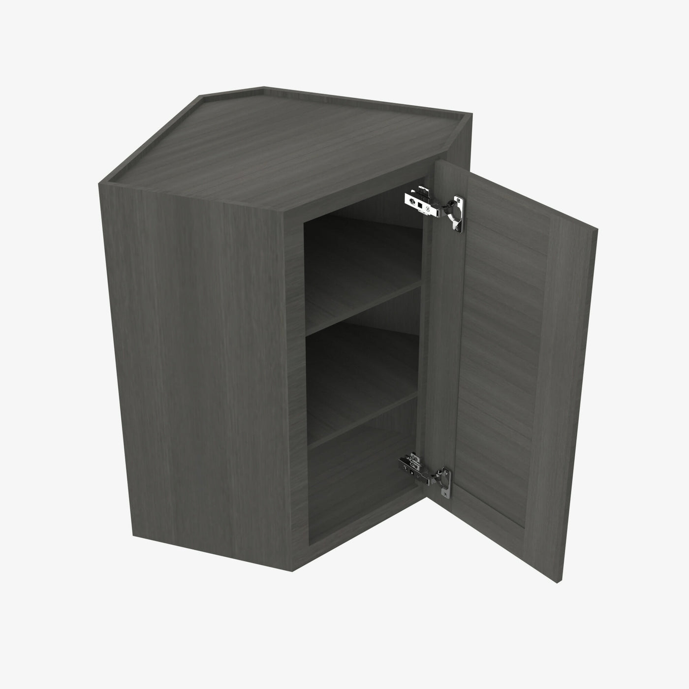 AG-WDC2412 Single Door Cabinets 24 Inch Wall Diagonal Corner Cabinet | Greystone Shaker