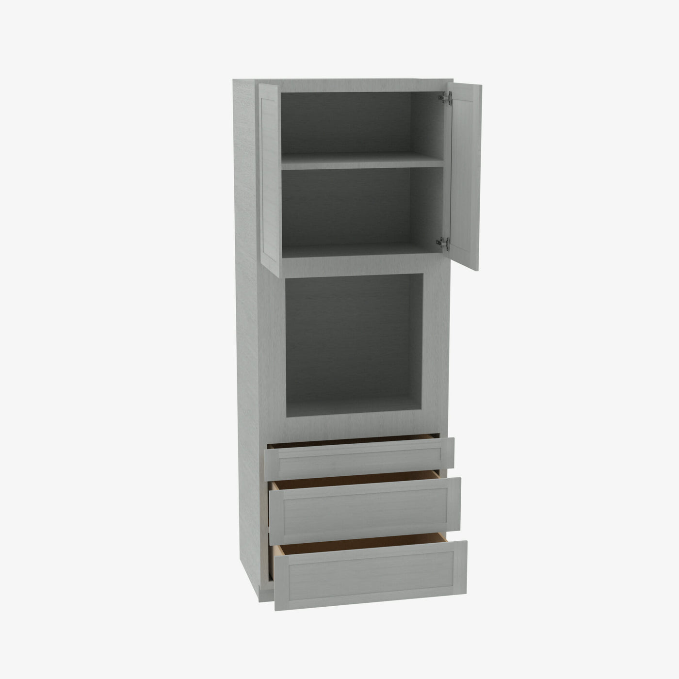 Forevermark Cabinets Nova Light Grey Shaker Tall Oven 33 Inch