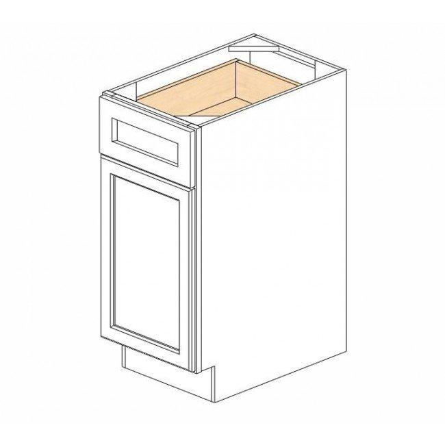 AA-B15 Single Door Cabinets 15 Inch Base Cabinet | Blaze Black Shaker