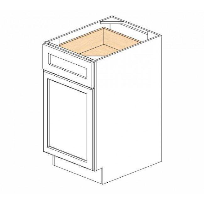 AA-B18 Single Door Cabinets 18 Inch Base Cabinet | Blaze Black Shaker