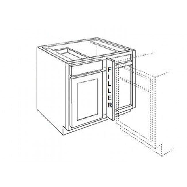 AZ-BBLC39/42-36W Double Door 36 Inch Base Blind Corner Cabinets Cabinet | Forevermark Champagne Maple Shaker - image 5