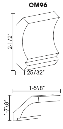 AA-CM96 Crown Molding | TSG Forevermark Blaze Black Shaker - image 3