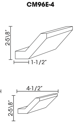 AZ-CM96E-4 Crown Molding Straight | TSG Forevermark Champagne Maple Shaker