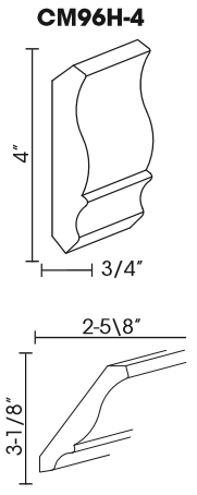 AA-CM96H-4 Crown Molding | TSG Forevermark Blaze Black Shaker - image 3