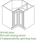 AA-LS3309 Single Door Cabinets 33 Inch Lazy Susan Cabinets Base Cabinet | Blaze Black Shaker - image 5