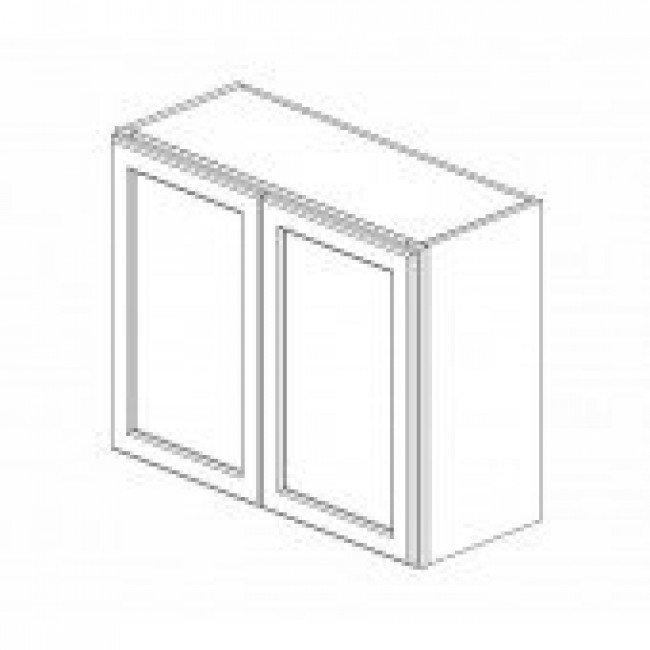 AA-W3024B Double Door 30 Inch Wall Cabinet | Blaze Black Shaker