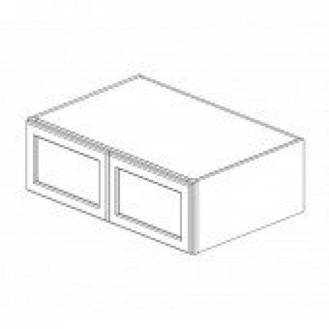 AA-W361524B Double Door 36 Inch Wall Refrigerator Cabinet | Blaze Black Shaker