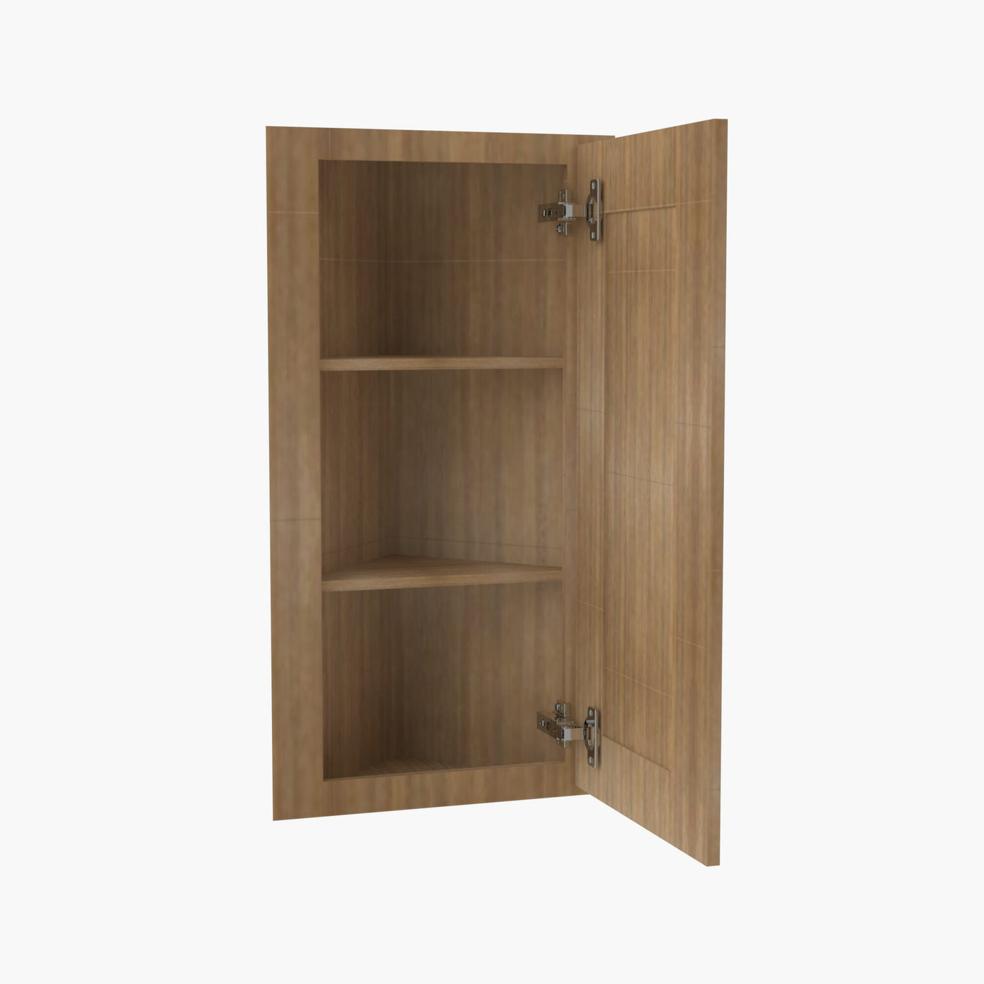 AH-AW30 Single Door Cabinets 30 Inch Wall Angle Corner Cabinet | Homestead OAK Shaker