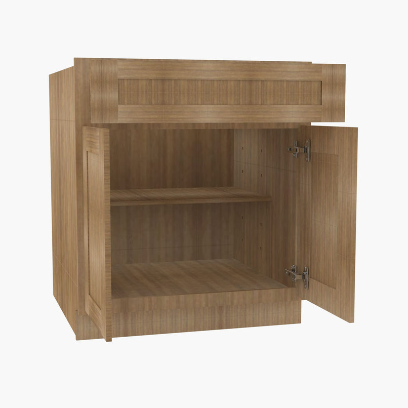 AH-B24B Double Door 24 Inch Base Cabinet | Homestead OAK Shaker - image 4
