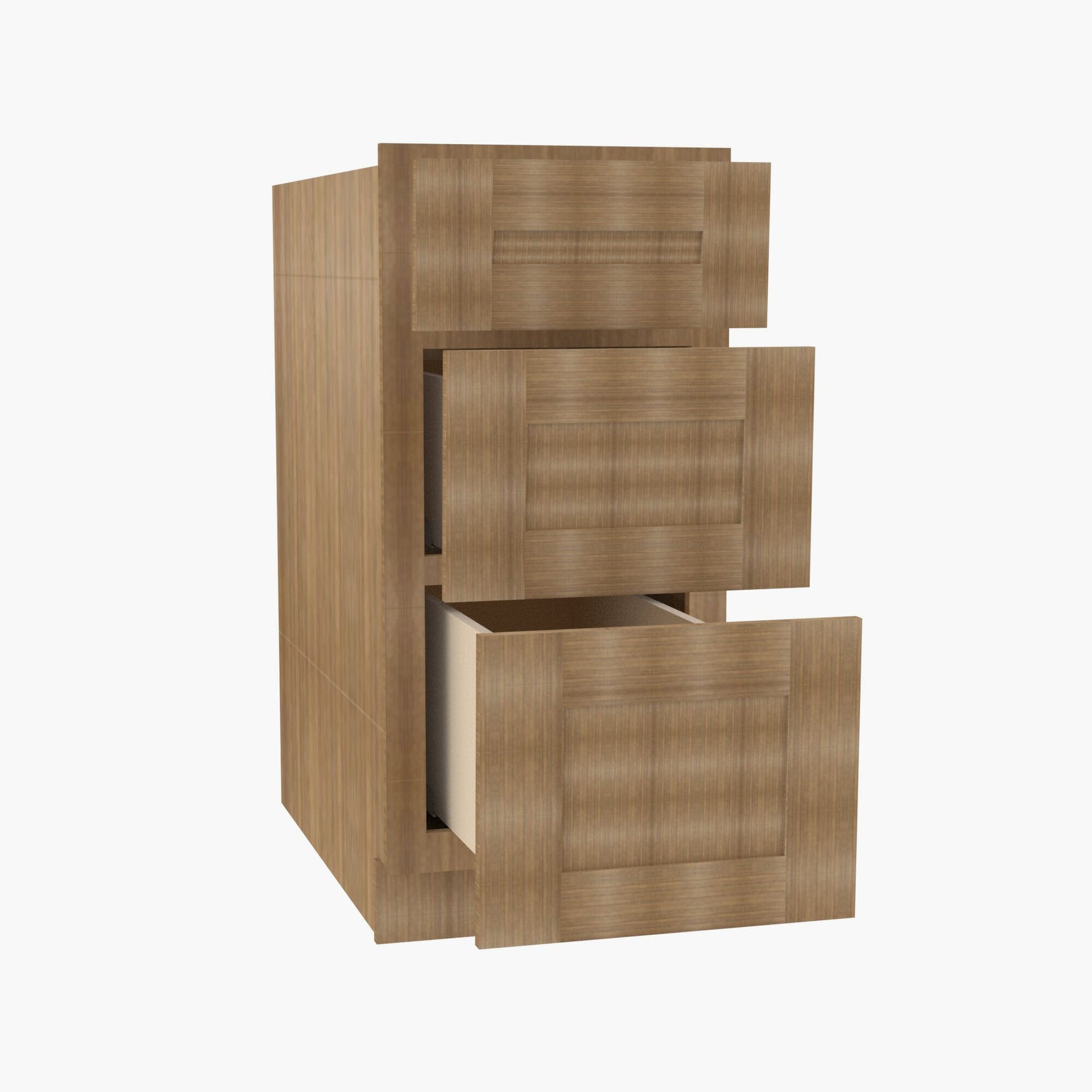 AH-DB36 3 36 Inch 3 Drawer Pack Base Cabinet | Homestead OAK Shaker - image 8