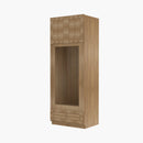 AH-OM3390B Double Door 33 Inch Tall Double Oven / Oven Microwave Cabinet | Homestead OAK Shaker - image 3