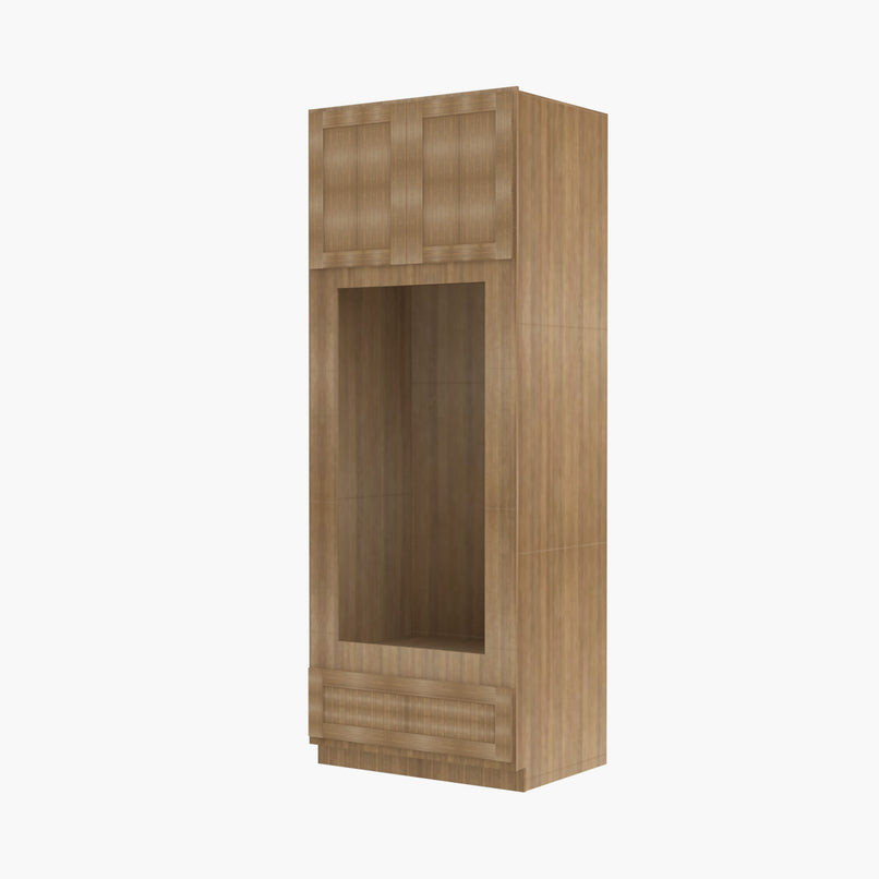 AH-OM3384B Double Door 33 Inch Tall Double Oven / Oven Microwave Cabinet | Homestead OAK Shaker - image 3