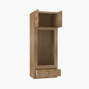 AH-OM3384B Double Door 33 Inch Tall Double Oven / Oven Microwave Cabinet | Homestead OAK Shaker - image 9