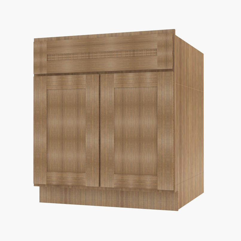 AH-S3021B-34-1/2 Double Door 30 Inch Sink Base Vanity with Drawers | Homestead OAK Shaker - image 9