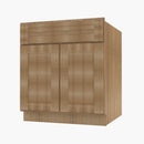 AH-SB24 Double Door 24 Inch Sink Base Cabinet | Homestead OAK Shaker - image 3