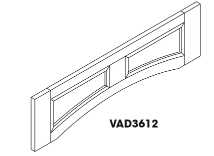 AH-VAD3612 Arch Panel Valance | TSG Forevermark Homestead OAK Shaker - image 6
