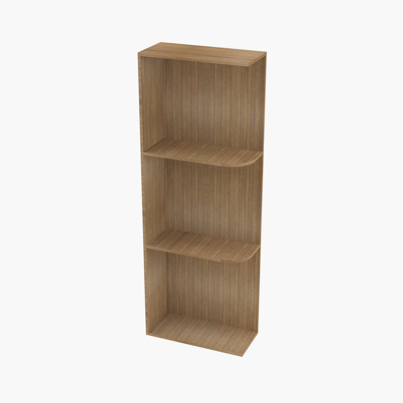 AH-WES530 Wall End Shelf with Open Shelves | TSG Forevermark Homestead OAK Shaker