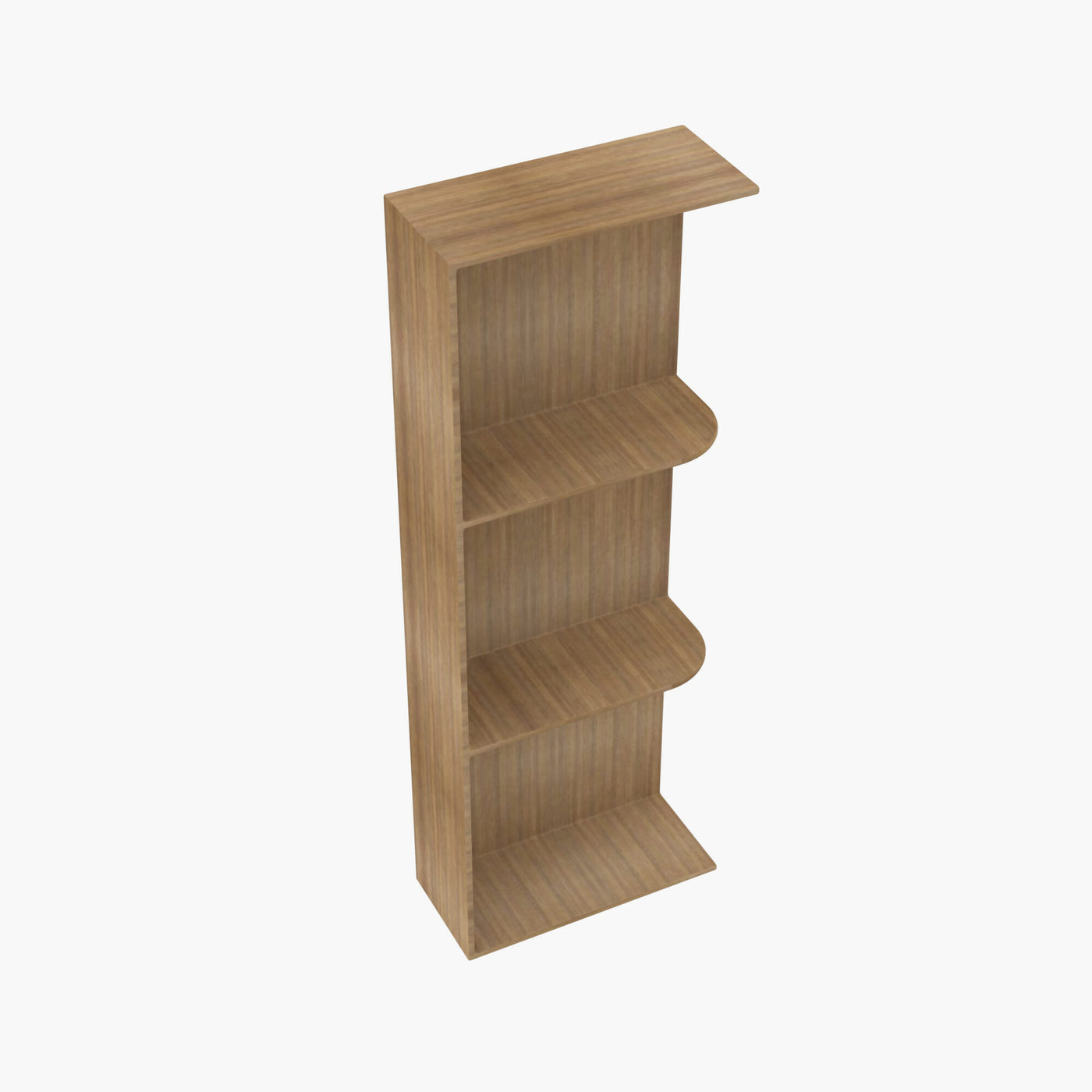 AH-WES542 Wall End Shelf with Open Shelves | TSG Forevermark Homestead OAK Shaker
