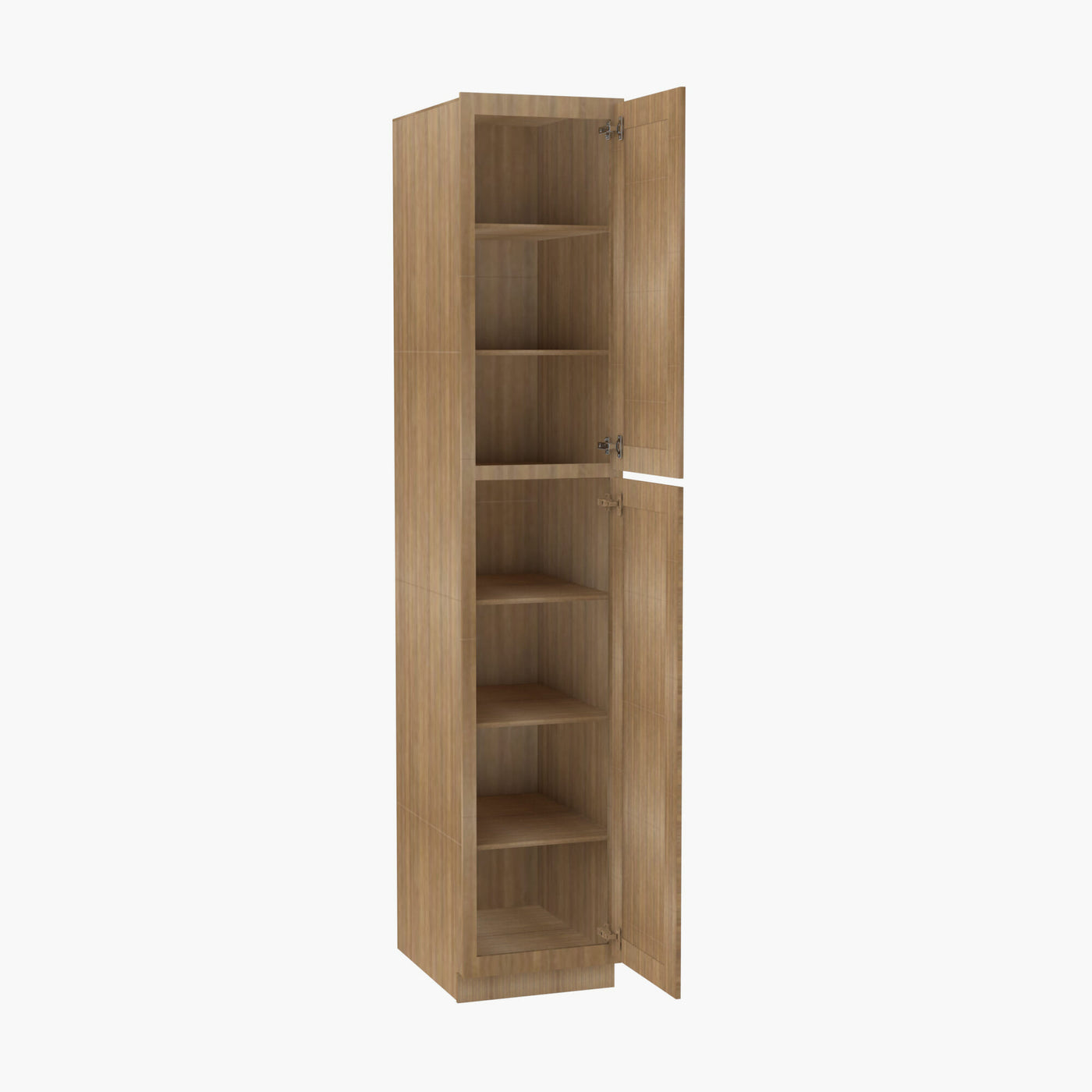 AH-WP1590 Double Door 15 Inch Tall Wall Pantry Cabinet | Homestead OAK Shaker