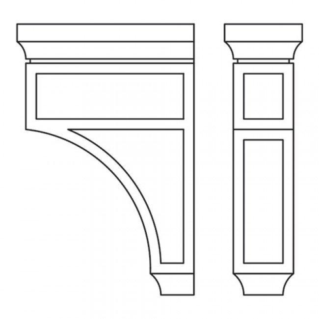 AZ-CORBEL75L Decorative Large Corbell | TSG Forevermark Champagne Maple Shaker