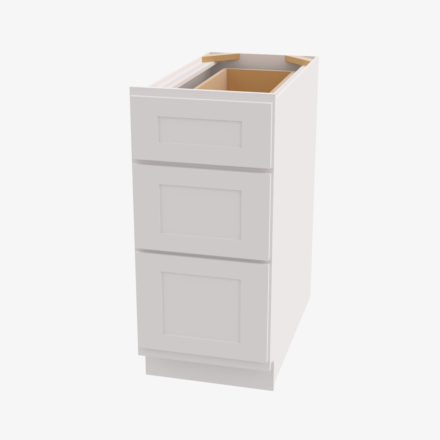 AZ-DB12 3 12 Inch 3 Drawer Pack Base Cabinet | Forevermark Champagne Maple Shaker