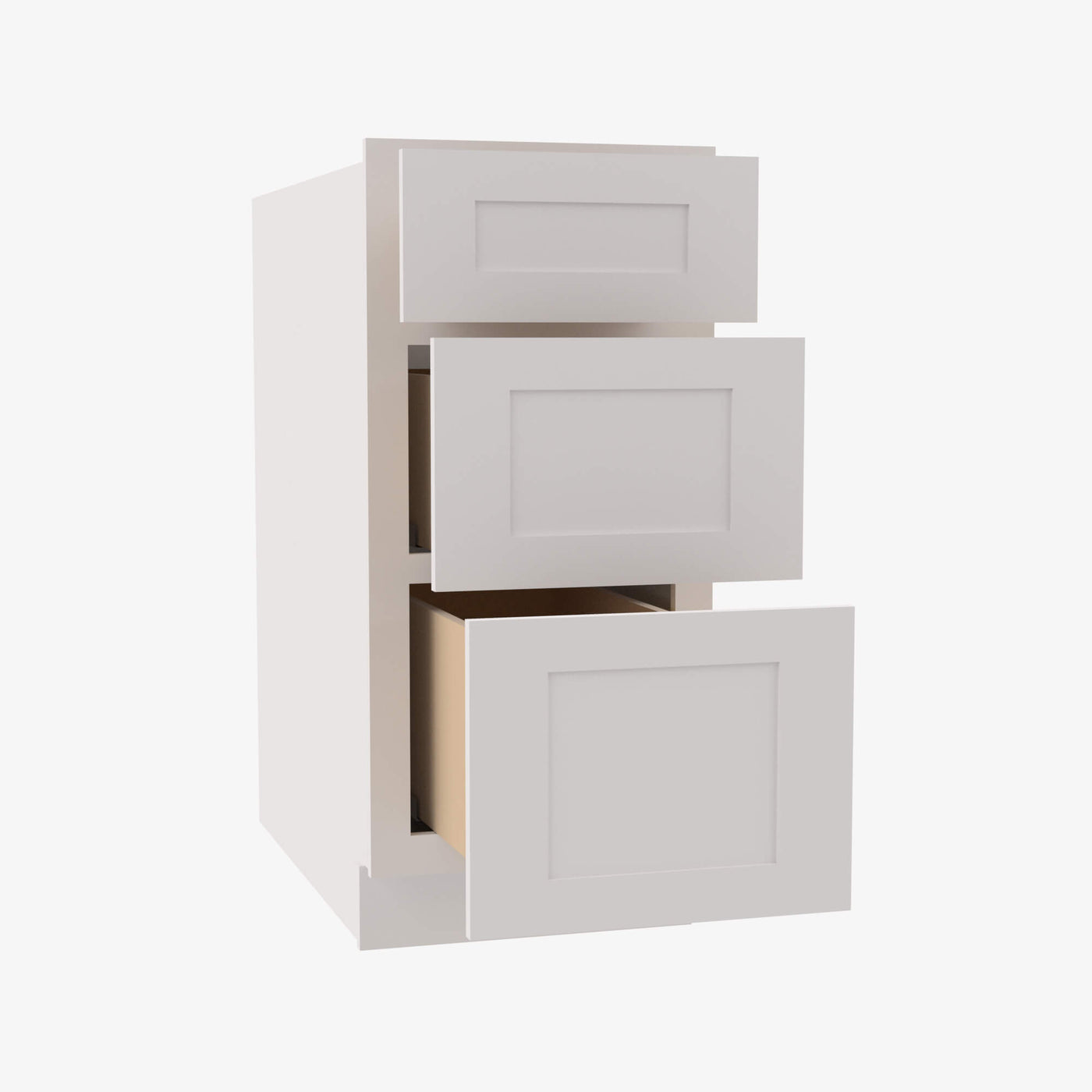 AZ-DB24 3 24 Inch 3 Drawer Pack Base Cabinet | Forevermark Champagne Maple Shaker