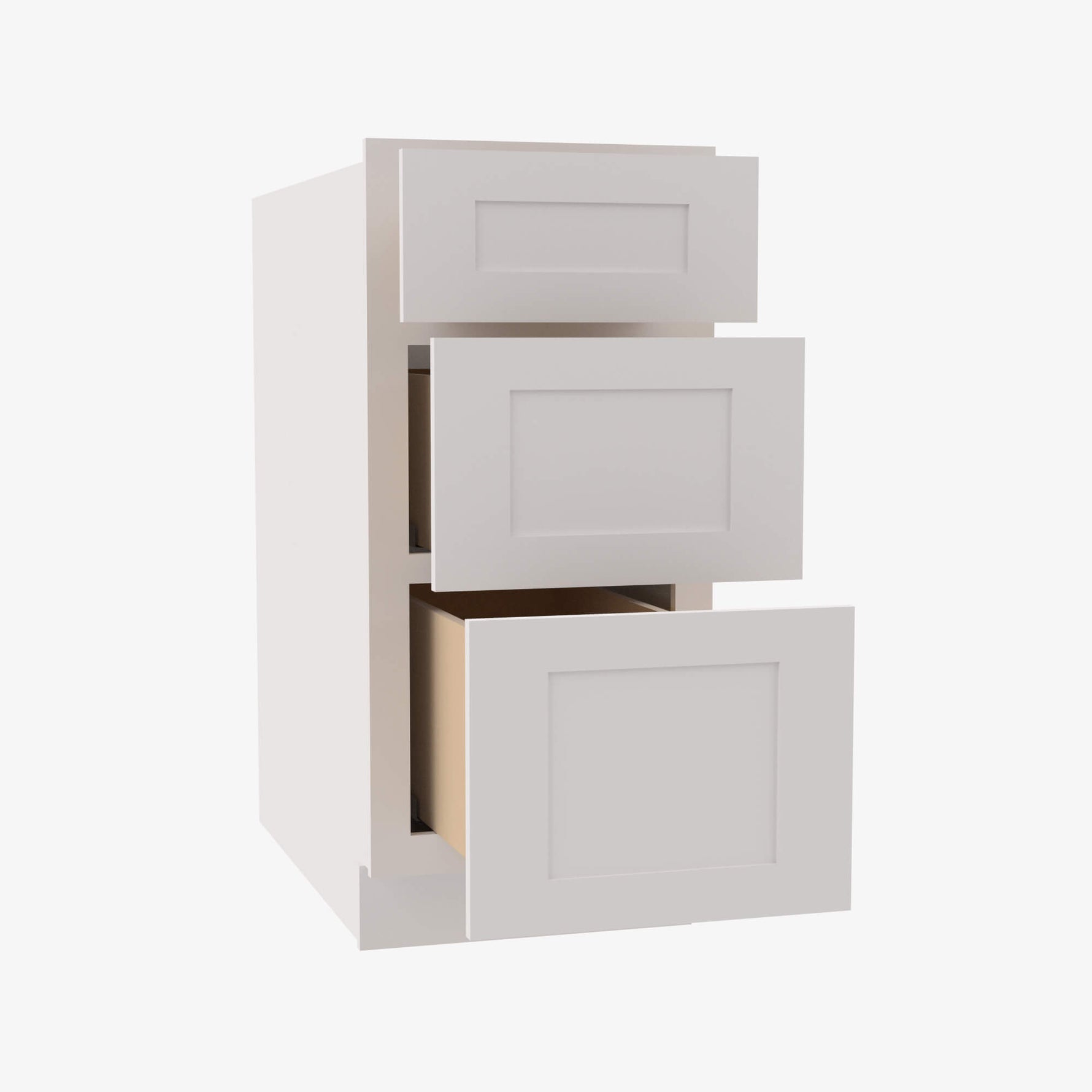 AZ-DB15 3 15 Inch 3 Drawer Pack Base Cabinet | Forevermark Champagne Maple Shaker - image 3