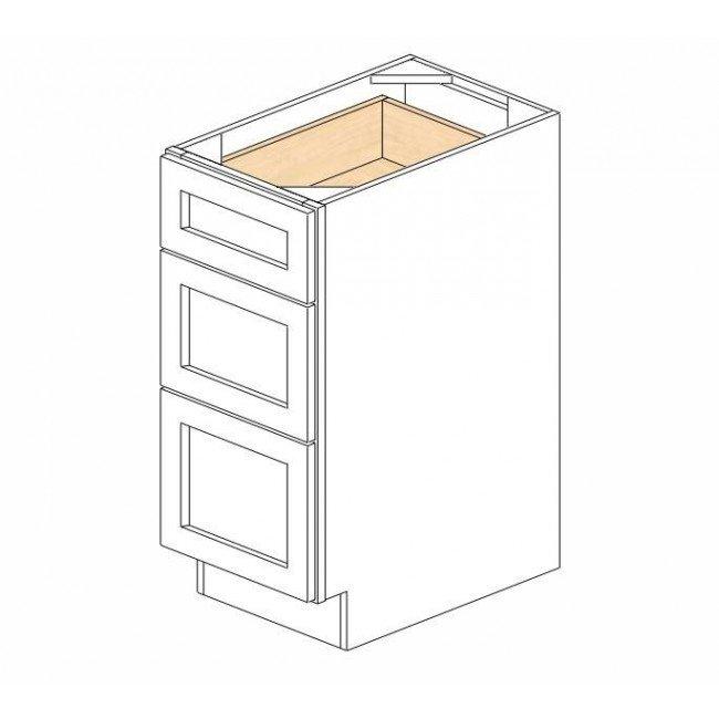AZ-DB15 3 15 Inch 3 Drawer Pack Base Cabinet | Forevermark Champagne Maple Shaker - image 8