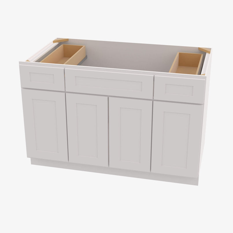 AZ-S4821B12D-34-1/2 Double Door 48 Inch Sink Base Combo Vanity with Drawers | Forevermark Champagne Maple Shaker - image 2