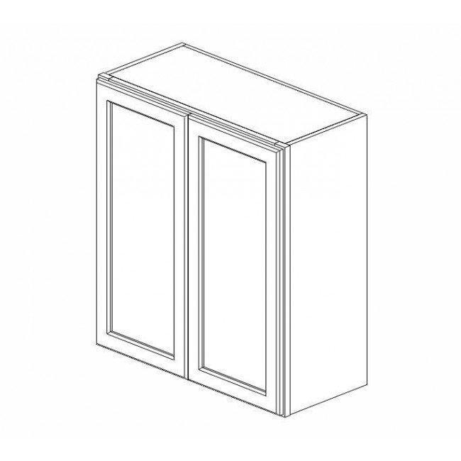 AZ-W2736B Double Door 27 Inch Wall Cabinet | Forevermark Champagne Maple Shaker - image 5