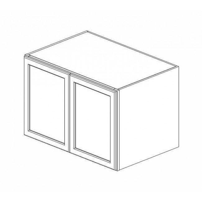 AZ-W302424B Double Door 30 Inch Wall Refrigerator Cabinet | Forevermark Champagne Maple Shaker