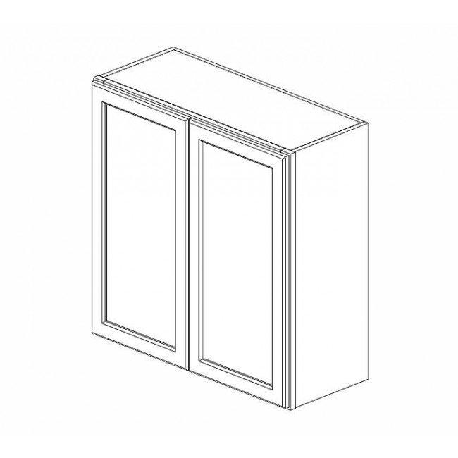 AZ-W3030B Double Door 30 Inch Wall Cabinet | Forevermark Champagne Maple Shaker