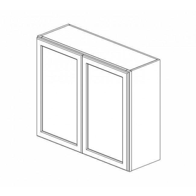 AZ-W3630B Double Door 36 Inch Wall Cabinet | Forevermark Champagne Maple Shaker