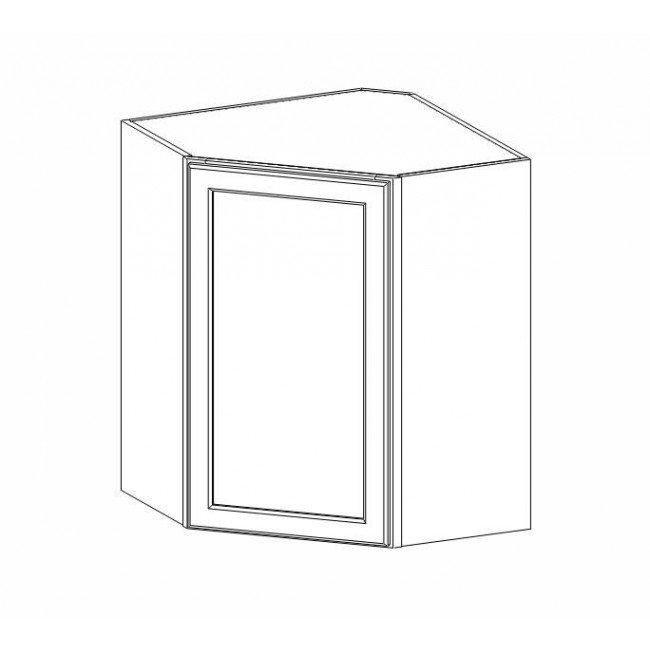 AZ-WDC2430 Single Door Cabinets 24 Inch Wall Diagonal Corner Cabinet | Forevermark Champagne Maple Shaker