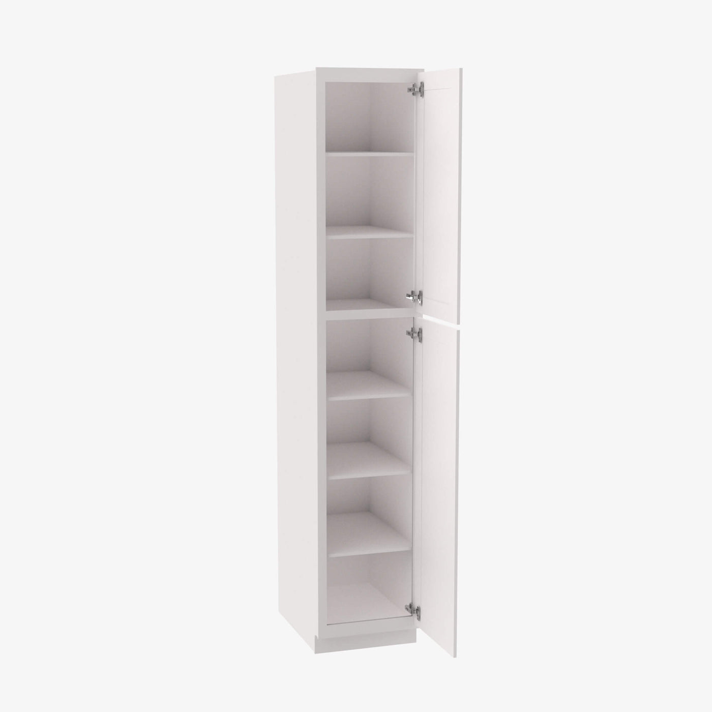 AZ-WP1584 Double Door 15 Inch Tall Wall Pantry Cabinet | Forevermark Champagne Maple Shaker